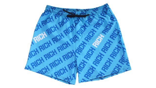 Blue Rich Print Shorts