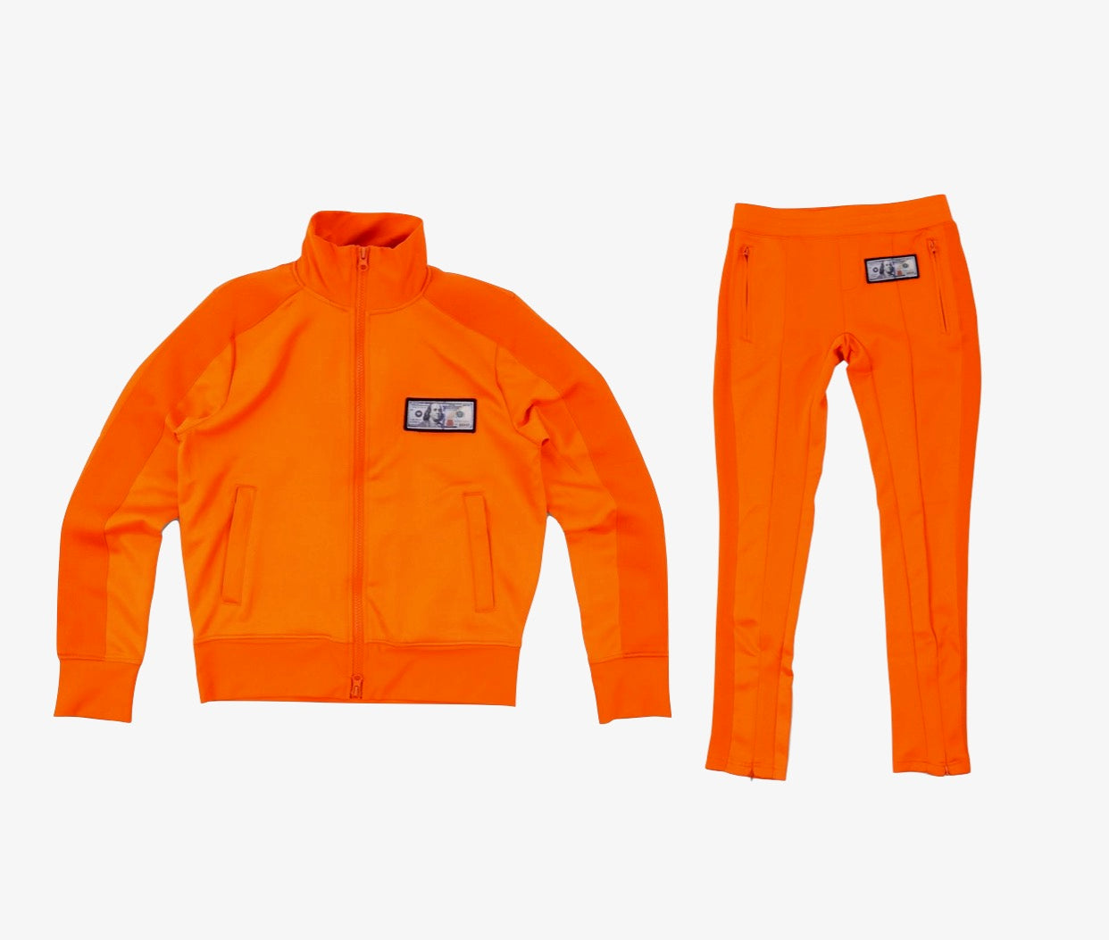 Women's Orange Blue Hundreds Tracksuit – Twenty-1-Rich