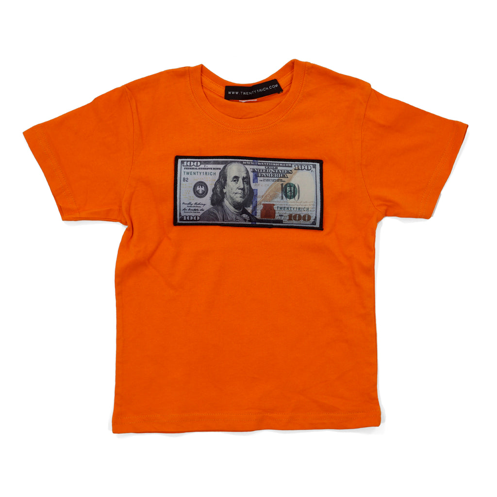 Orange Infant Tee by Twenty1Rich with a $100 logo