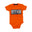 Orange 'Blue Hundreds' Baby Onesie by Twenty1Rich with a $100 logo