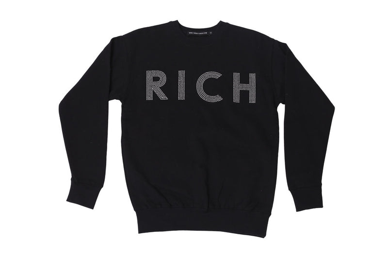 'RICH' Rhinestone Crewneck