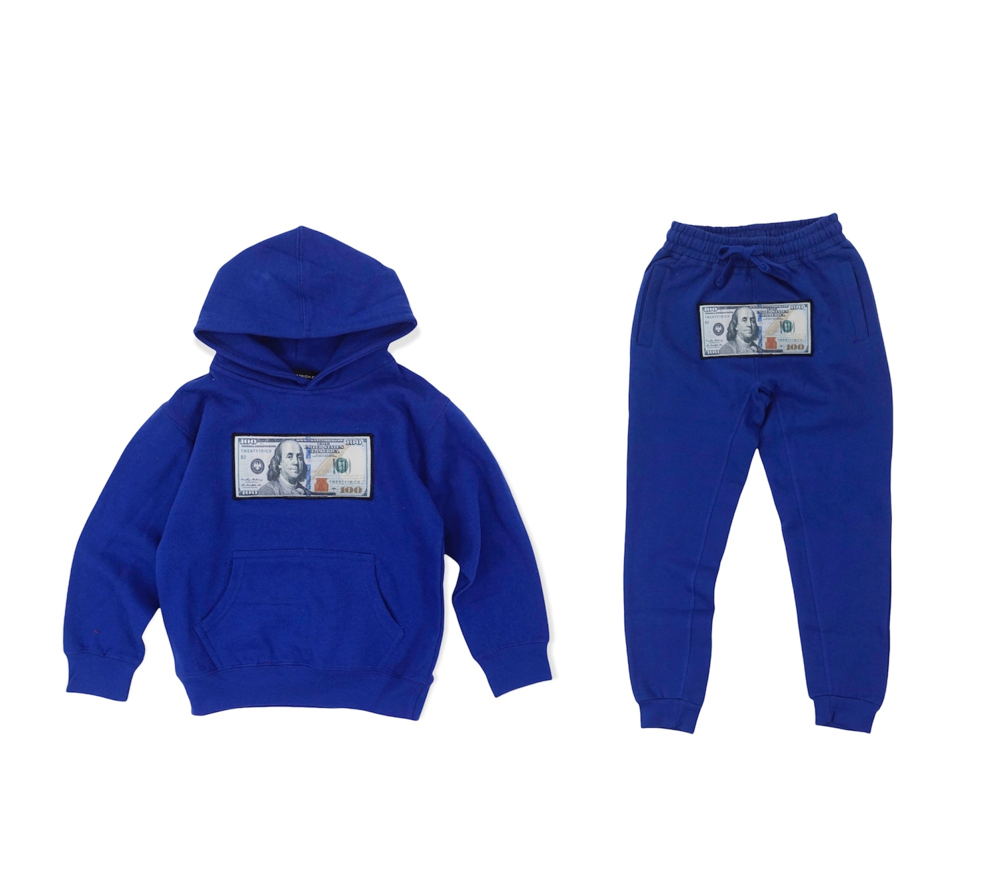 Kids 'Blue Hundreds' Jogger Set - Twenty1Rich