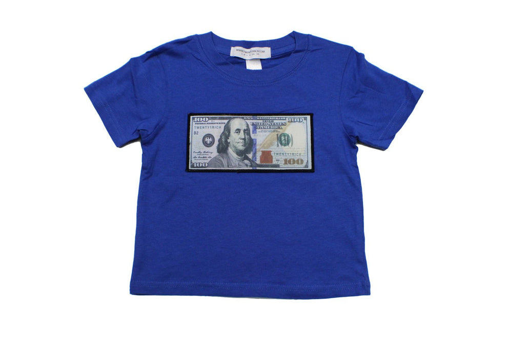 Royal Blue Infant Tee by Twenty1Rich with a $100 logo