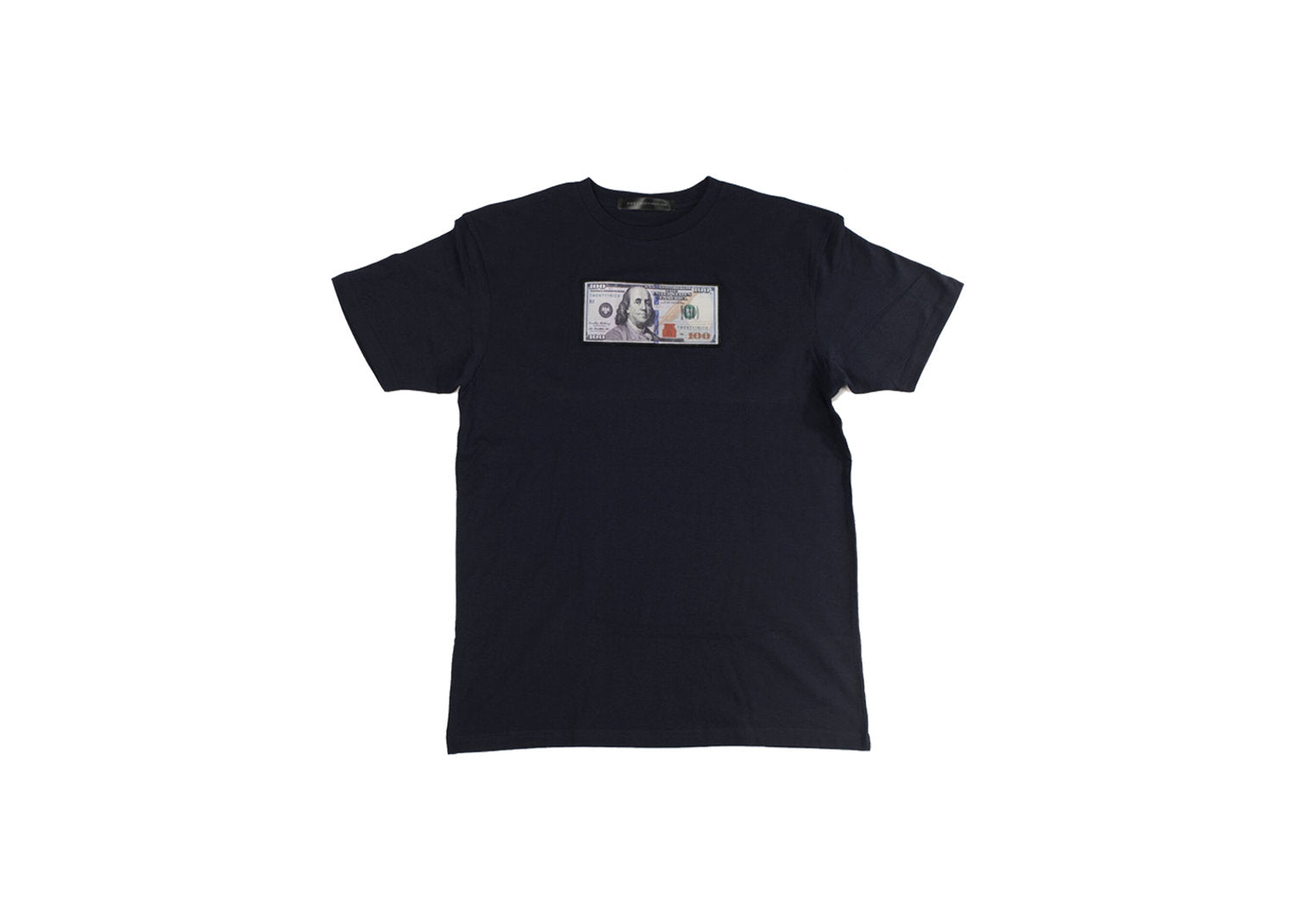 "Blue Hundreds" Tee by Twenty1Rich with $100 logo